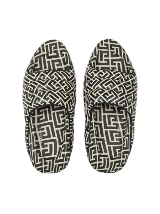 Balmain Other - Balmain Men’s Quilted Leather B-IT Monogram Sandals – EU 43 / US 10